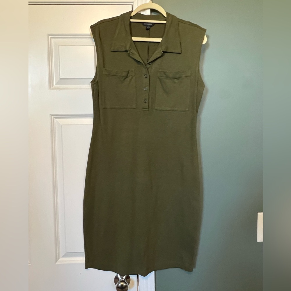 Banana Republic Factory Olive Midi Dress